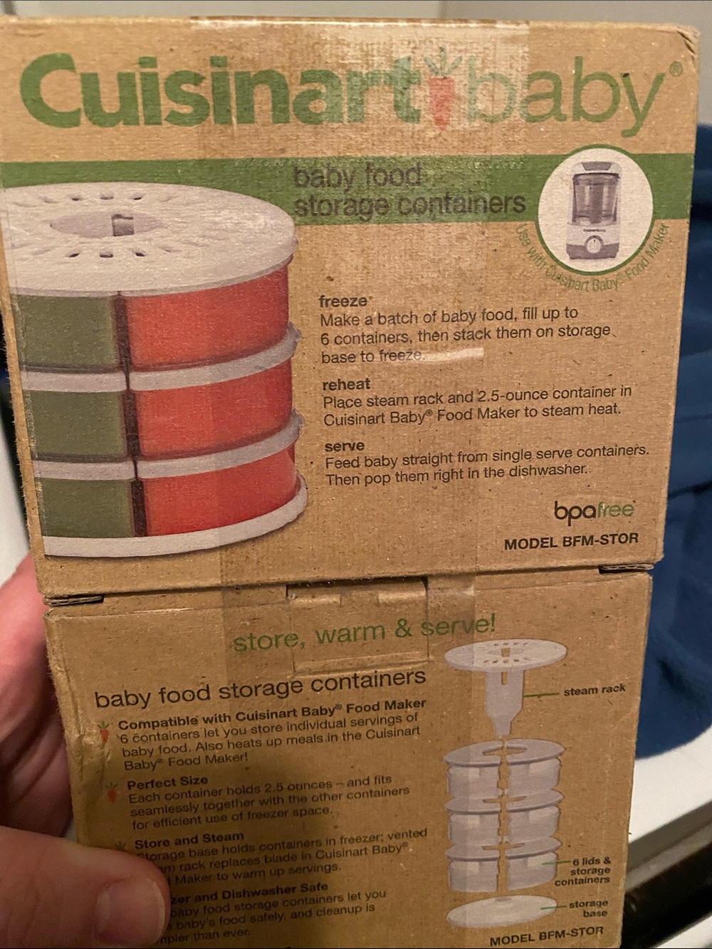 Cuisinart Baby Food Storage Containers New in Box Two (2) Sets of 6